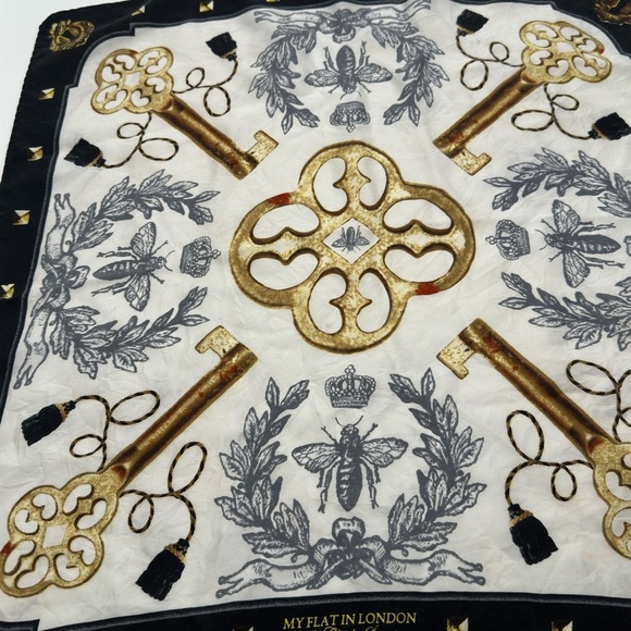 My Flat In London, 100% Silk Scarf - Picture 4 of 6